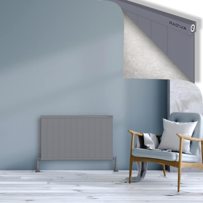 Radiva - RIO Dekoratif Alüminyum Radyatör 600x1204 Gri