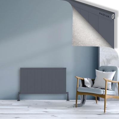 Radiva - RIO Dekoratif Alüminyum Radyatör 600x1304 Antrasit - 1199