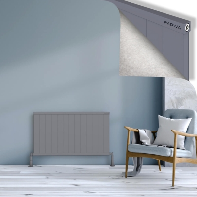 Radiva - RIO Dekoratif Alüminyum Radyatör 600x1304 Gri (1)