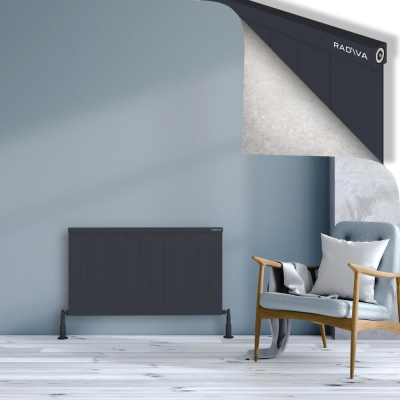 Radiva - RIO Dekoratif Alüminyum Radyatör 600x1304 Koyu Antrasit