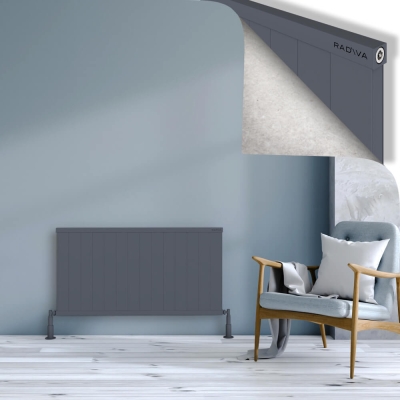 Radiva - RIO Dekoratif Alüminyum Radyatör 600x1404 Antrasit (1)