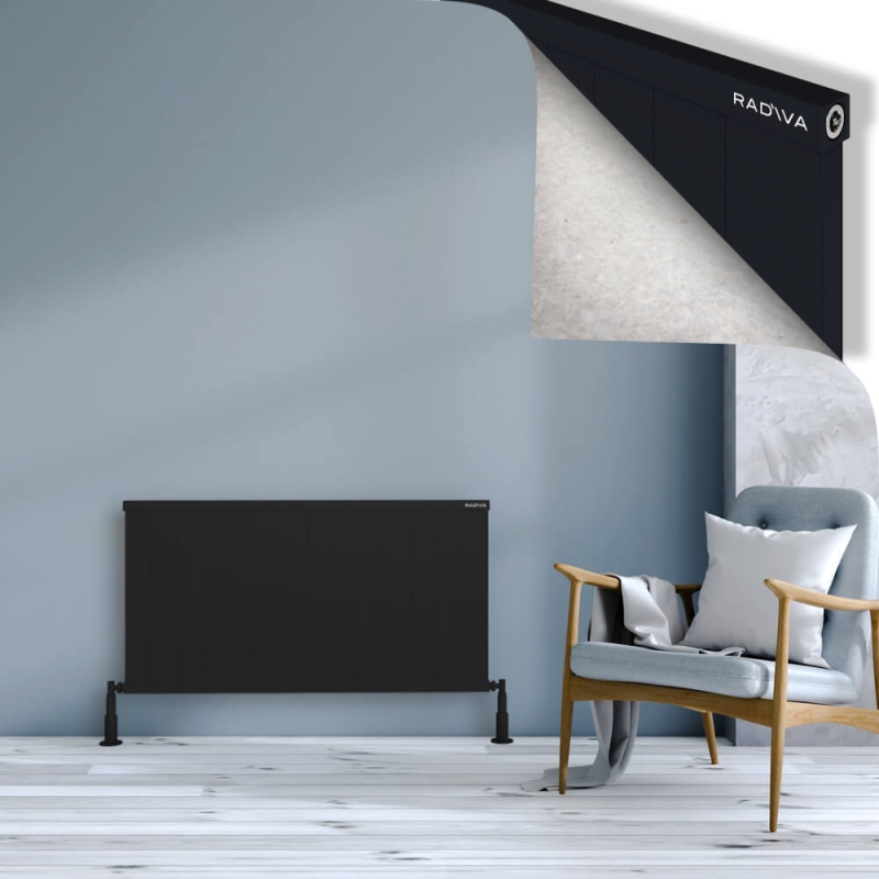 RIO Dekoratif Alüminyum Radyatör 600x1404 Siyah - 2RIO06001404B3TS