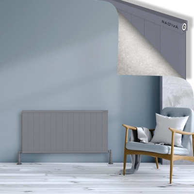 Radiva - RIO Dekoratif Alüminyum Radyatör 600x1504 Gri (1)