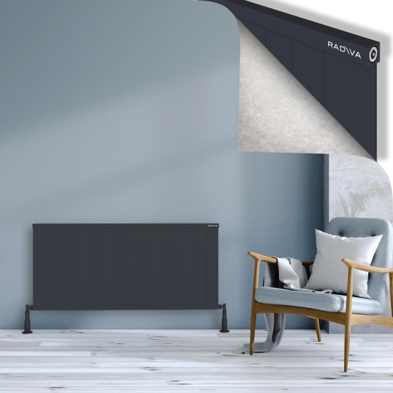 RIO Dekoratif Alüminyum Radyatör 600x1604 Koyu Antrasit - 2RIO06001604B6TS