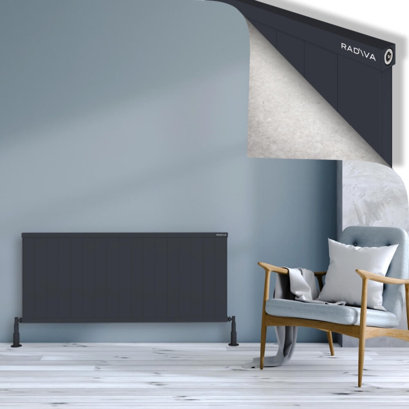 RIO Dekoratif Alüminyum Radyatör 600x1704 Koyu Antrasit - 2RIO06001704B6TS