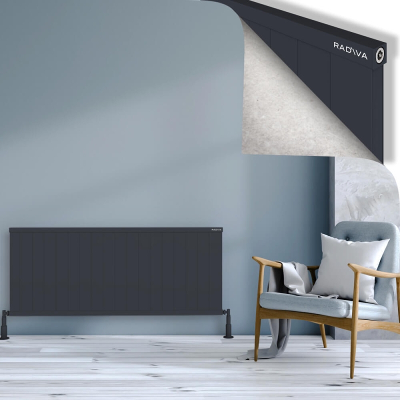 RIO Dekoratif Alüminyum Radyatör 600x1804 Koyu Antrasit - 2RIO06001804B6TS