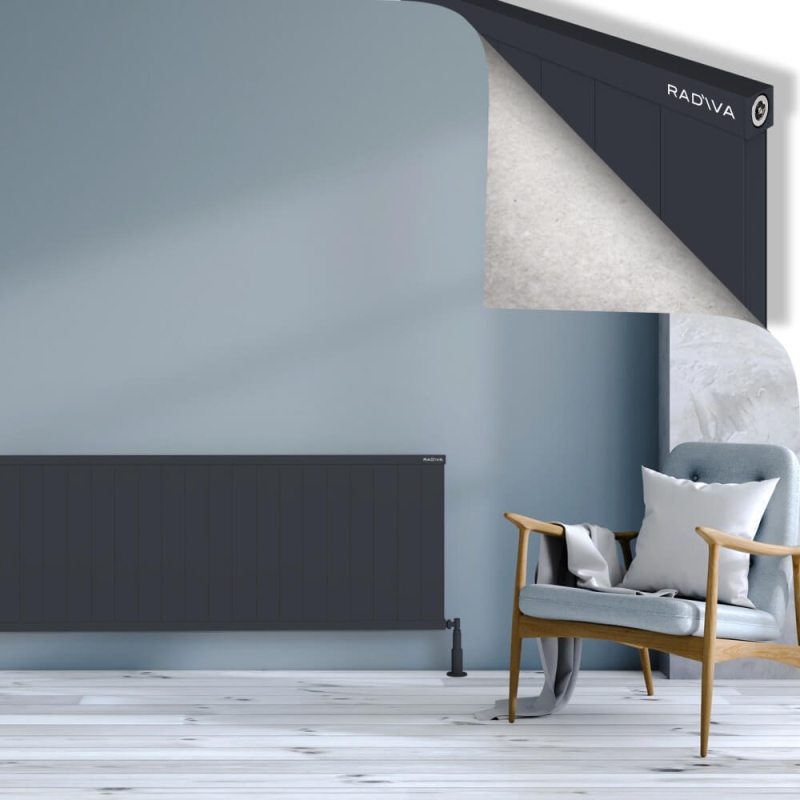 RIO Dekoratif Alüminyum Radyatör 600x2204 Koyu Antrasit - 2RIO06002204B6TS