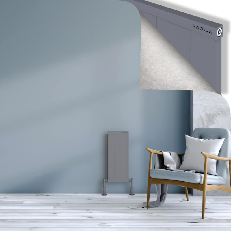 RIO Dekoratif Alüminyum Radyatör 600x304 Gri - 2RIO06000304BLTS