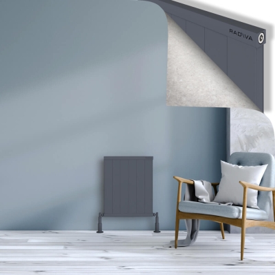 Radiva - RIO Dekoratif Alüminyum Radyatör 600x604 Antrasit (1)