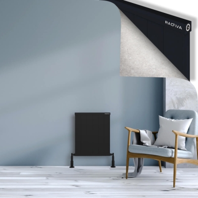Radiva - RIO Dekoratif Alüminyum Radyatör 600x604 Siyah (1)