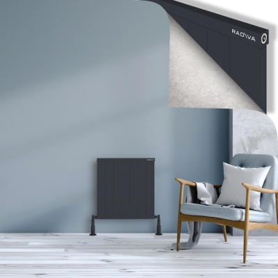 Radiva - RIO Dekoratif Alüminyum Radyatör 600x704 Koyu Antrasit