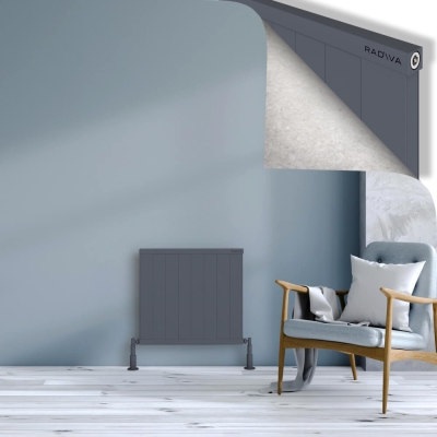 Radiva - RIO Dekoratif Alüminyum Radyatör 600x804 Antrasit (1)