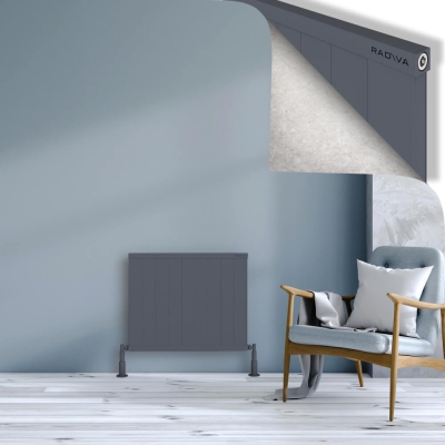 Radiva - RIO Dekoratif Alüminyum Radyatör 600x904 Antrasit