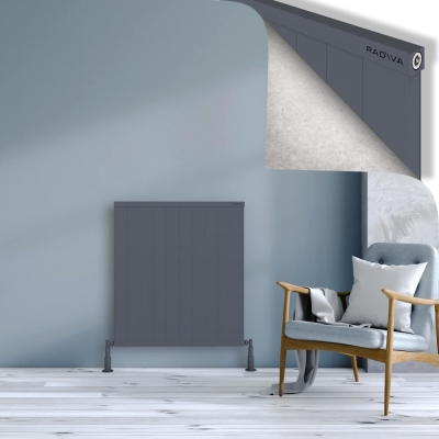 Radiva - RIO Dekoratif Alüminyum Radyatör 900x1004 Antrasit (1)