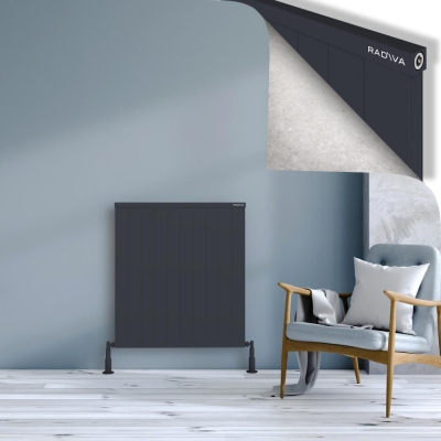 Radiva - RIO Dekoratif Alüminyum Radyatör 900x1004 Koyu Antrasit (1)