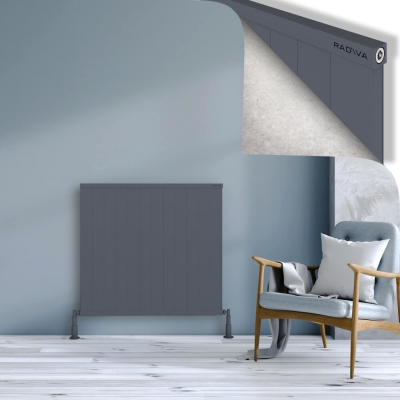 Radiva - RIO Dekoratif Alüminyum Radyatör 900x1204 Antrasit