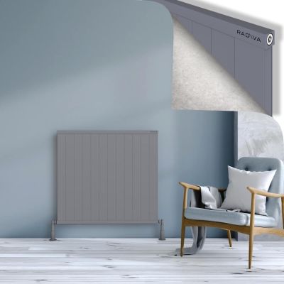 Radiva - RIO Dekoratif Alüminyum Radyatör 900x1204 Gri