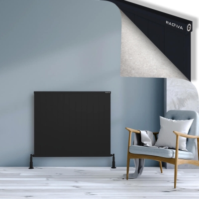 Radiva - RIO Dekoratif Alüminyum Radyatör 900x1304 Siyah