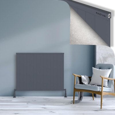 Radiva - RIO Dekoratif Alüminyum Radyatör 900x1404 Antrasit