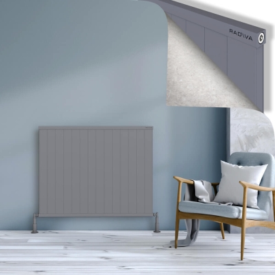 Radiva - RIO Dekoratif Alüminyum Radyatör 900x1404 Gri (1)