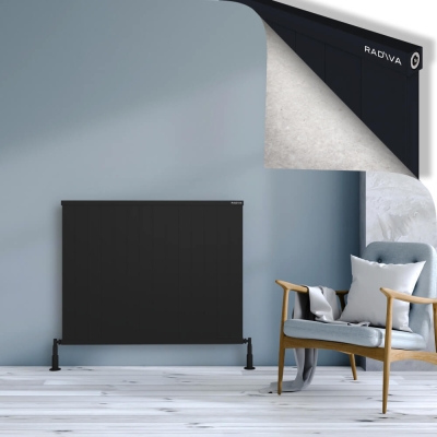 Radiva - RIO Dekoratif Alüminyum Radyatör 900x1404 Siyah