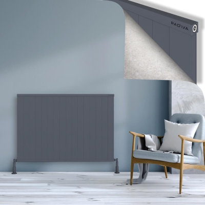 Radiva - RIO Dekoratif Alüminyum Radyatör 900x1604 Antrasit