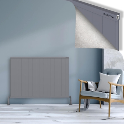 Radiva - RIO Dekoratif Alüminyum Radyatör 900x1604 Gri
