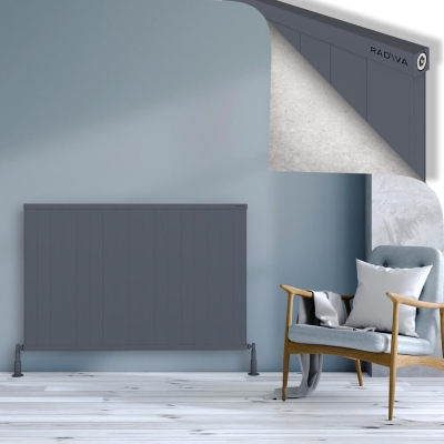 Radiva - RIO Dekoratif Alüminyum Radyatör 900x1704 Antrasit (1)