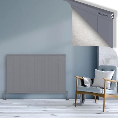 Radiva - RIO Dekoratif Alüminyum Radyatör 900x1704 Gri (1)
