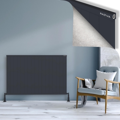 Radiva - RIO Dekoratif Alüminyum Radyatör 900x1704 Koyu Antrasit