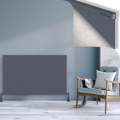 Radiva - RIO Dekoratif Alüminyum Radyatör 900x1804 Antrasit - 300