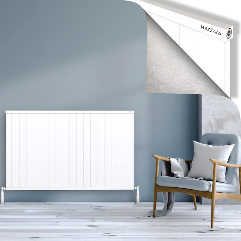 RIO Dekoratif Alüminyum Radyatör 900x1804 Beyaz - 2RIO09001804B1TS