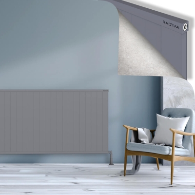 Radiva - RIO Dekoratif Alüminyum Radyatör 900x1904 Gri (1)