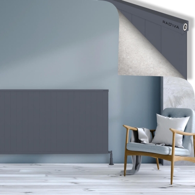 Radiva - RIO Dekoratif Alüminyum Radyatör 900x2704 Antrasit