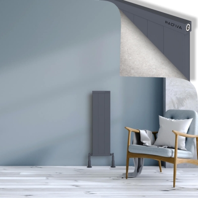 Radiva - RIO Dekoratif Alüminyum Radyatör 900x304 Antrasit