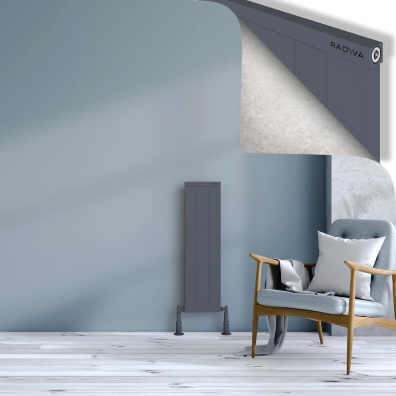 RIO Dekoratif Alüminyum Radyatör 900x304 Antrasit - 2RIO09000304B2TS