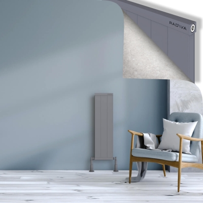 Radiva - RIO Dekoratif Alüminyum Radyatör 900x304 Gri (1)