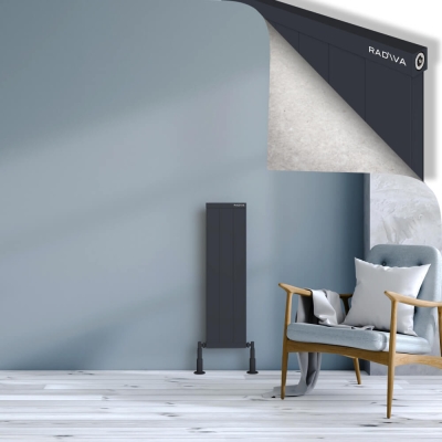 Radiva - RIO Dekoratif Alüminyum Radyatör 900x304 Koyu Antrasit