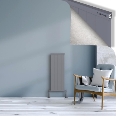 Radiva - RIO Dekoratif Alüminyum Radyatör 900x404 Gri - 400