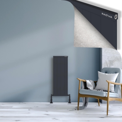 Radiva - RIO Dekoratif Alüminyum Radyatör 900x404 Koyu Antrasit (1)