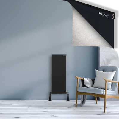 Radiva - RIO Dekoratif Alüminyum Radyatör 900x404 Siyah (1)