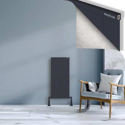 Radiva - RIO Dekoratif Alüminyum Radyatör 900x504 Koyu Antrasit (1)