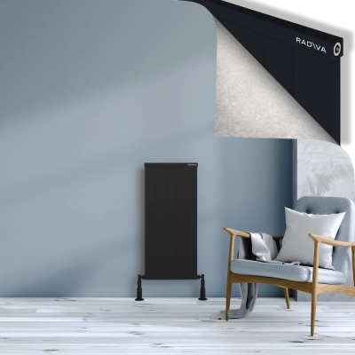 Radiva - RIO Dekoratif Alüminyum Radyatör 900x504 Siyah (1)
