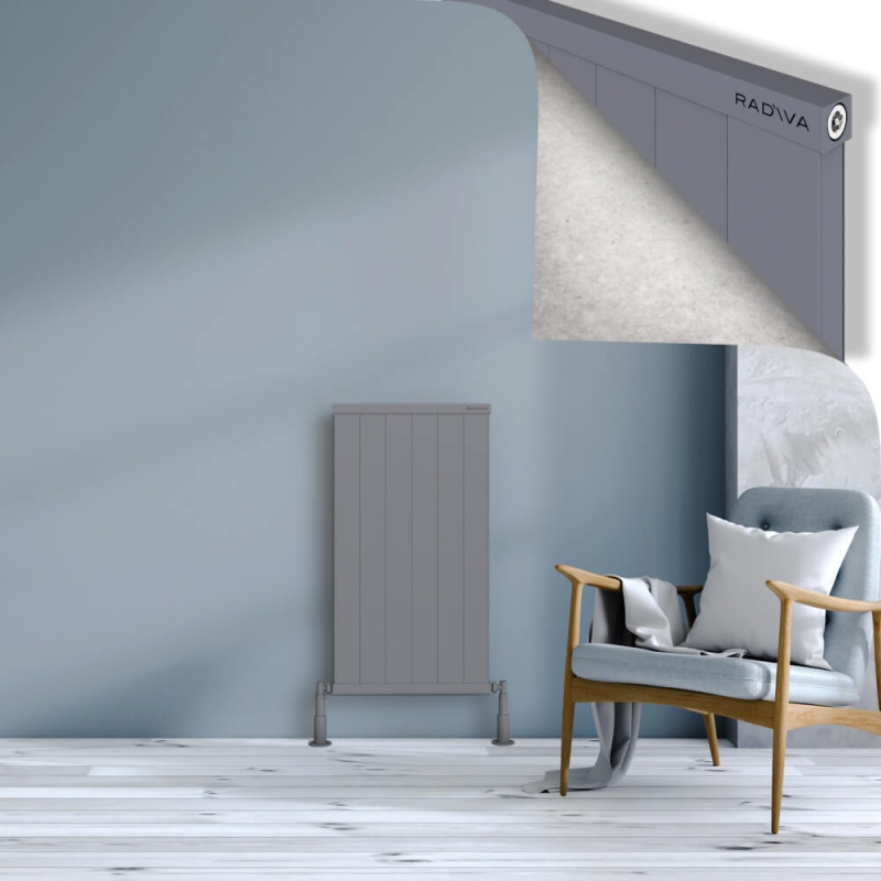 RIO Dekoratif Alüminyum Radyatör 900x604 Gri - 2RIO09000604BLTS