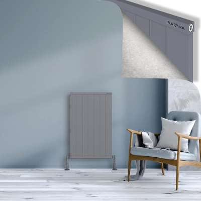 Radiva - RIO Dekoratif Alüminyum Radyatör 900x704 Gri (1)