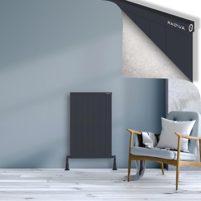 Radiva - RIO Dekoratif Alüminyum Radyatör 900x704 Koyu Antrasit - 1199