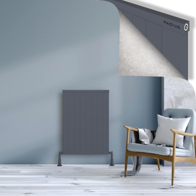 Radiva - RIO Dekoratif Alüminyum Radyatör 900x804 Antrasit (1)