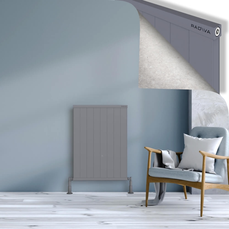 RIO Dekoratif Alüminyum Radyatör 900x804 Gri - 2RIO09000804BLTS
