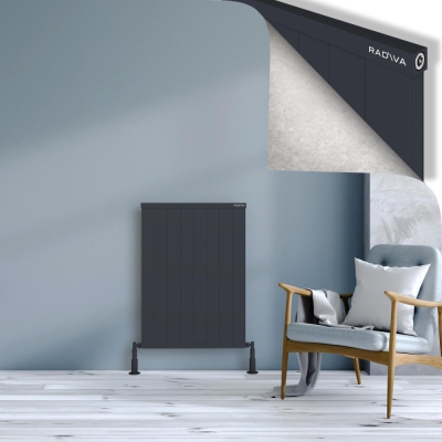 Radiva - RIO Dekoratif Alüminyum Radyatör 900x804 Koyu Antrasit (1)