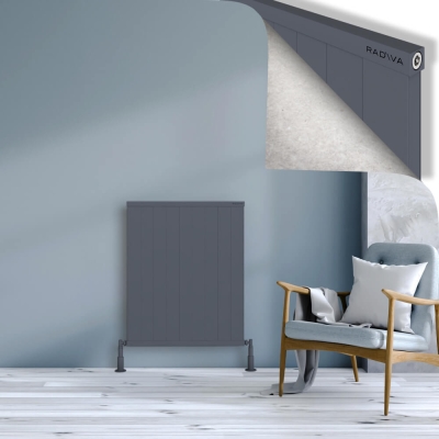 Radiva - RIO Dekoratif Alüminyum Radyatör 900x904 Antrasit - 400